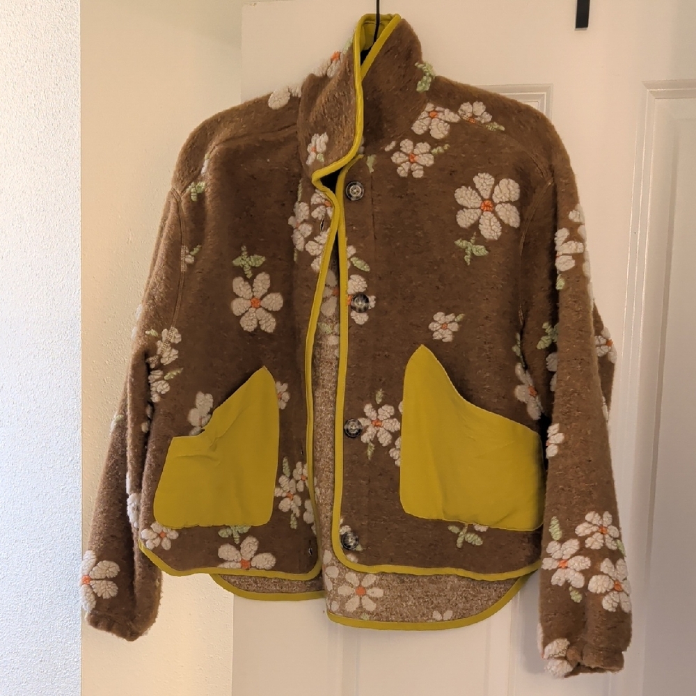 Toad&Co Sespe Floral Wool Jacket, hard to find, large - Picture 2 of 6